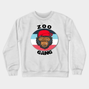 Angry monkey smokin - zoo gang Crewneck Sweatshirt